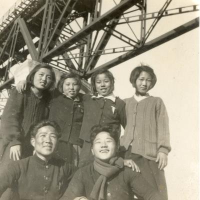 1954년 안동댐 진모래 철교에서