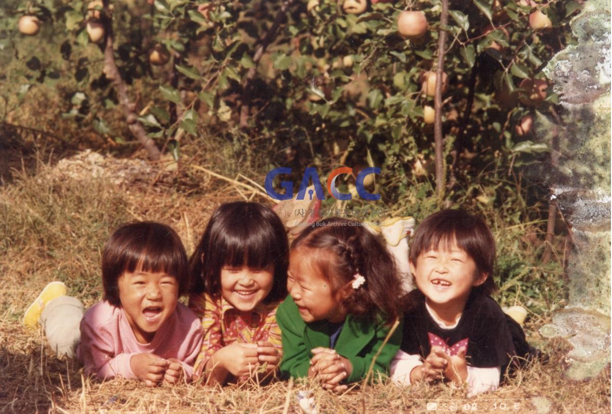 1982년 10월 사과나무 아래 우리들 작은그림