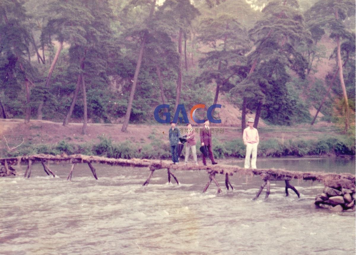 1974년경 도산서원 앞 ‘사라진 의촌리 외나무다리 작은그림